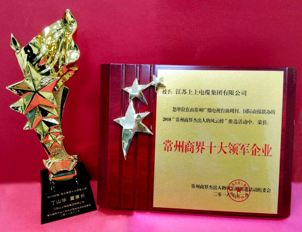 2018年(nian)12月6日(ri)，丁山(shān)華董事長(zhang)榮獲“常州商(shang)界十大(da)領(ling)軍人(ren)物(wù)”